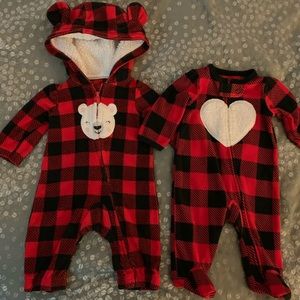 Newborn red plaid bundle ⭐️